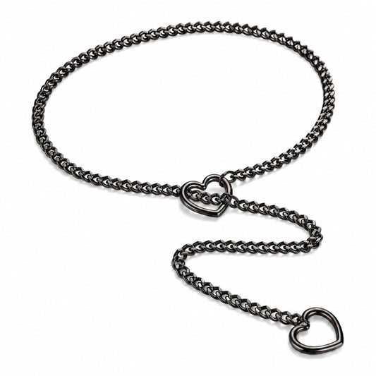 Black Choker Necklace for Women Slip Chain 34 Inch