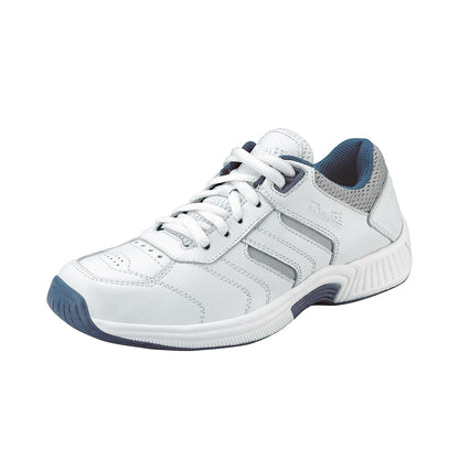 Orthofeet Men's Orthopedic White Leather Pacific Palisades Sneakers, Size 12