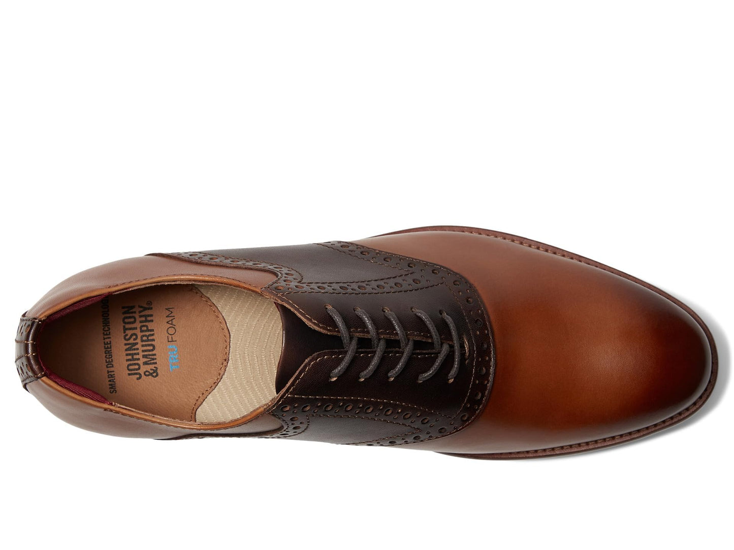 Johnston and Murphy Men's Conard 2.0 Saddle Oxford, Tan/Mahogany Full Grain, 8.5