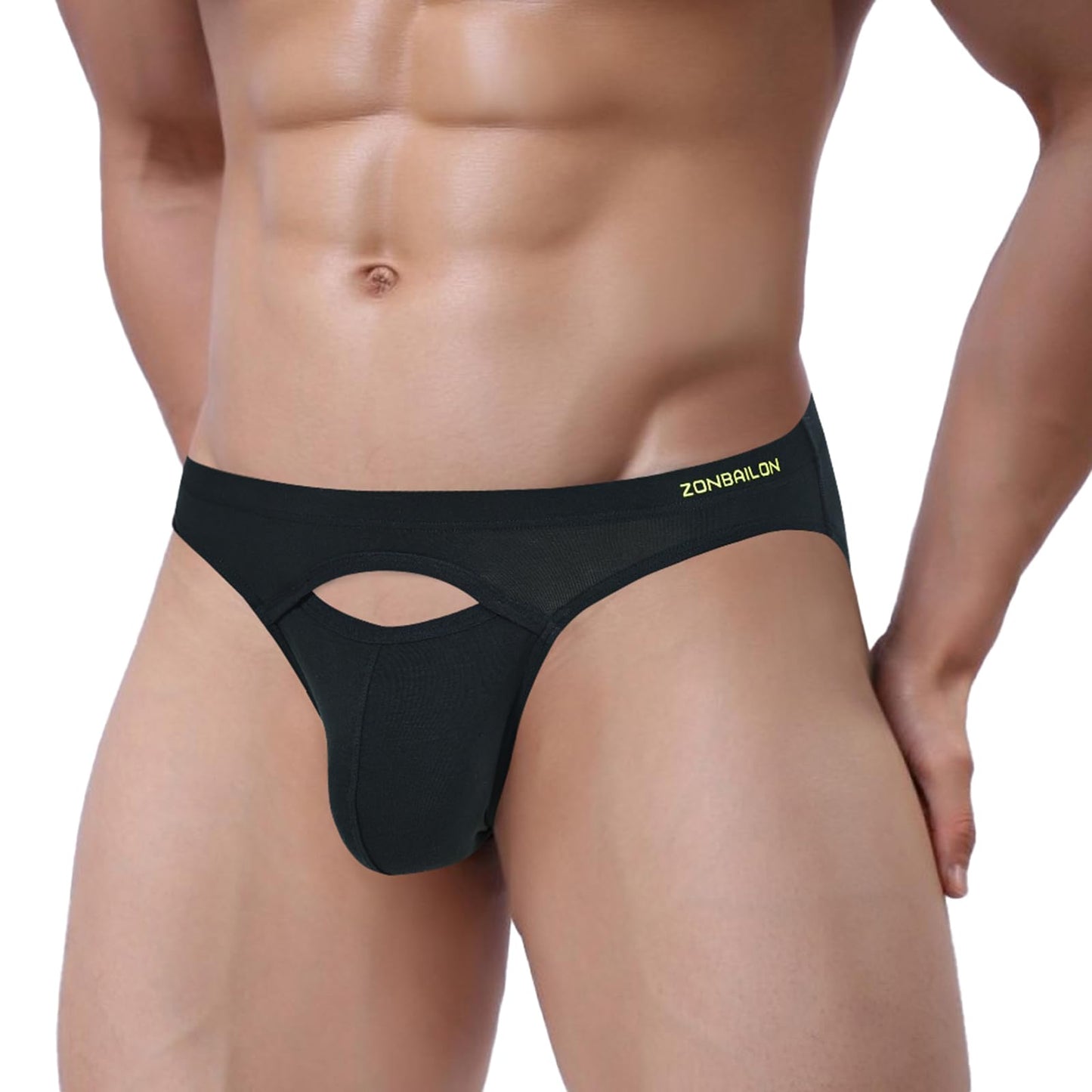 Mens Underwear with Pouch Briefs Sexy Cool Viscose Made from Bamboo Panties Black M