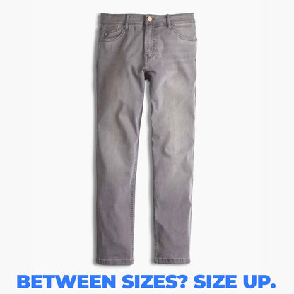 Mugsy Beans Men’s Jean - Classic Fit Medium Gray Denim Jeans for Men - Ultra-Flexible & Comfortable Pants for Men - True to Size