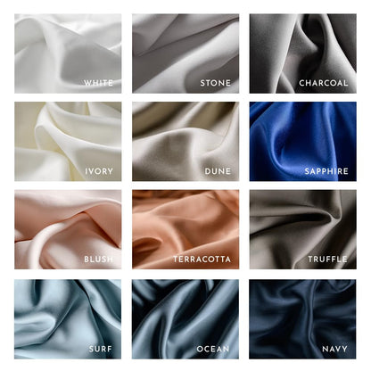 LUXOME Luxury Sheet Set | 100% Rayon (Viscose) from Bamboo | California King - Sapphire | Deep Pockets | 4-Piece Set (Fitted, Flat, 2 Pillowcases)