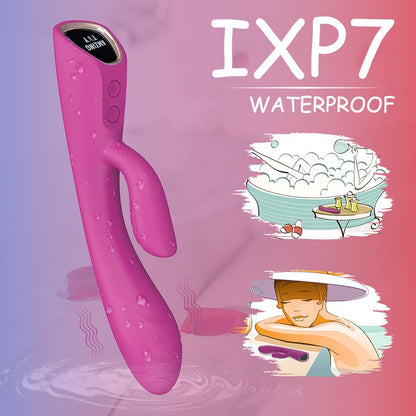 PINTLE G-Punkt klitorale Kaninchen Vibratoren Masturbationsgerät Leise Dildo Vibratoren mit 9 Vibrationsmodi Heizung Sex Spielzeug für die Frauen Silikon G-Punkt Analvibrator Sexspielzeug für Frauen
