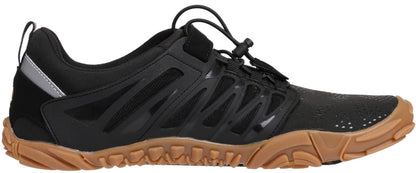WHITIN Men's Trail Running Shoes Minimalist Barefoot Wide Width Toe Box Size 11 Gym Workout Fitness Low Zero Drop Sneakers Lightweight Black Gum 44