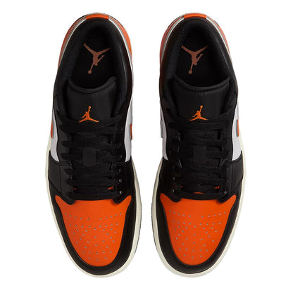 AIR JORDAN 1 LOW "BLACK/STARFISH-WHITE-SAIL"
