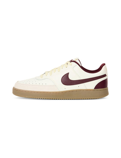 Nike Men's Court Vision Low Shoes, Sail/Burgundy Crush-Light Khaki, 10.5