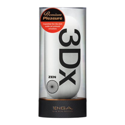 TENGA Sculpted Ecstasy 3Dx Series Zen | Adult Male Masturbator Sex Toy Stroker Device, Reusable Fine Ribbed Sleeve for Men | Made in Japan
