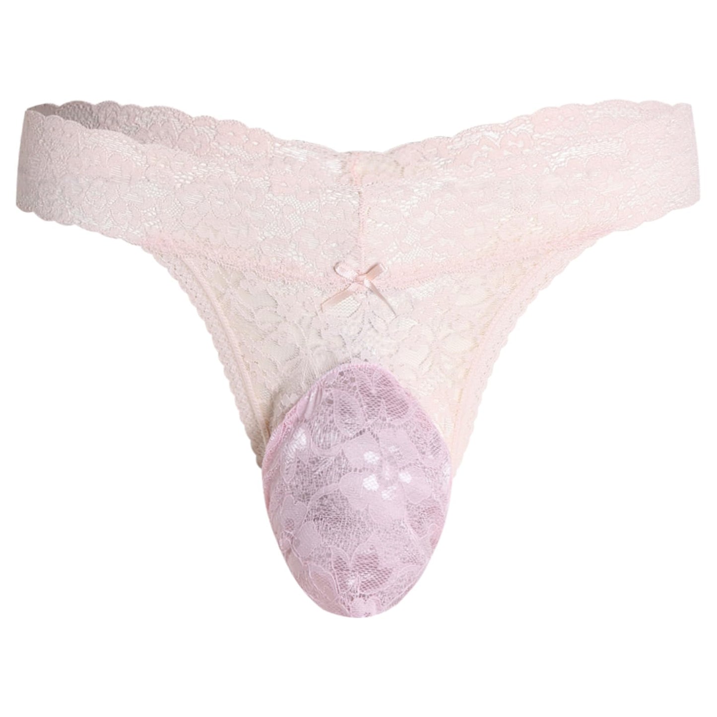 GNFVQLLE Lace Frilly Sissy Panties Femboy Mens Thong Sexy Underwear Male Lingerie Girly Clothes Feminine Outfit Pink