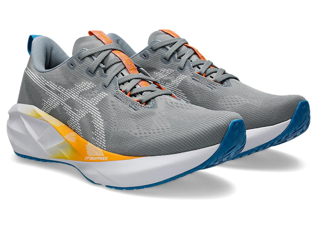 ASICS Men's Novablast 5Sneaker, Gravel White, 10.5 US