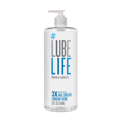LUBELIFE 3X Anal Lubricant, Thicker Water-Based lube for Men, Women and Couples, Extra Protection, Non-Sticky, Smooth Glide, 32 Fl Oz