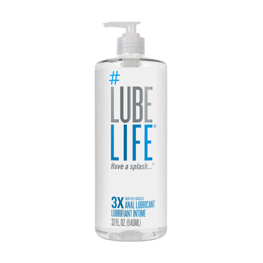 LUBELIFE 3X Anal Lubricant, Thicker Water-Based lube for Men, Women and Couples, Extra Protection, Non-Sticky, Smooth Glide, 32 Fl Oz
