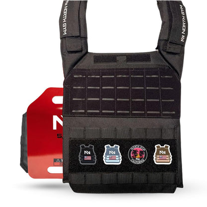 Northgym 3D Weight Plates 14,20,30,40 lbs – Plates Pair for Weight Vests and Carriers, Ergonomic Curved Shape, Even Weight Distribution, Powder-Coated for Running, Rucking and Functional Training