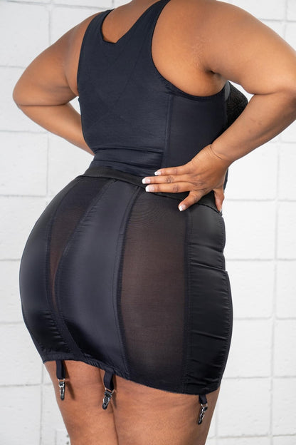 Rago 1294 | Open Bottom Girdle Extra Firm Shaping | Sizes M–8X | Zipper + Hook Closure | Classic Vintage Control | USA MADE | Black 5X/40