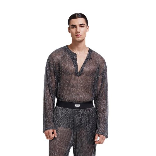 TOMATOPAPA Men's Black Pajamas