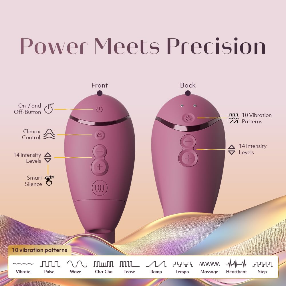Womanizer Next Duo Rabbit Vibrator for Women | 14 Vibration & Sucking Modes 10 Patterns | Dual Motor Dildo Adult Toy with Clit Sucker & G-Spot Vibrator | Quiet Clitoral Stimulator Sex Toys | Pink
