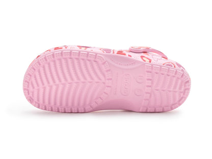 Crocs Unisex Classic Clog - Seasonal Graphic Pink Milk/Hearts Mens 9/Womens 11 Medium