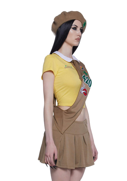 Dolls Kill Mary Jane Pot Brownie Costume - Stoner Scout Outfit by Trickz N' Treatz - X-Small