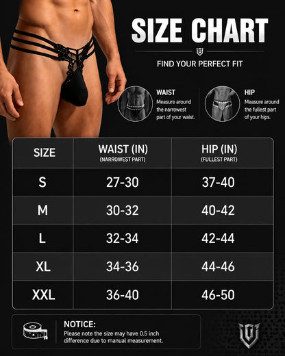 Men's Butterfly Lace Thong Underwear Sissy G-String Strappy Bikini Briefs