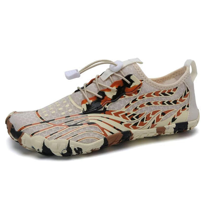 WateLves Water Shoes Men Women Barefoot Quick-Dry Aqua Sock Outdoor Athletic Sport Shoes Kayaking Boating Hiking Surfing(Brown,42)