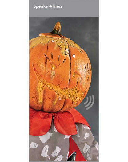 Spirit Halloween 4 Ft 4 In Harvey Carvey Animatronic, Scary Animated Decor