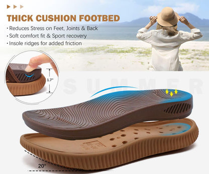 KuaiLu Womens Orthotic Flip Flops Cushion Recovery Walking Sandals For Woman Ladies Summer Casual Dressy Sandals Outdoor Beach With Comfortable Plantar Fasciitis Arch Support, Brown Khaki US12
