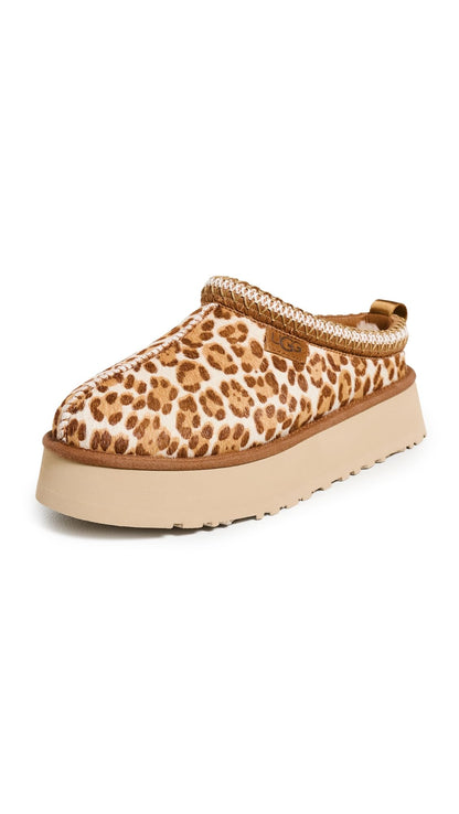 UGG Women's Tazz Plains Slipper, Felicity Leopard Jasmine, 8