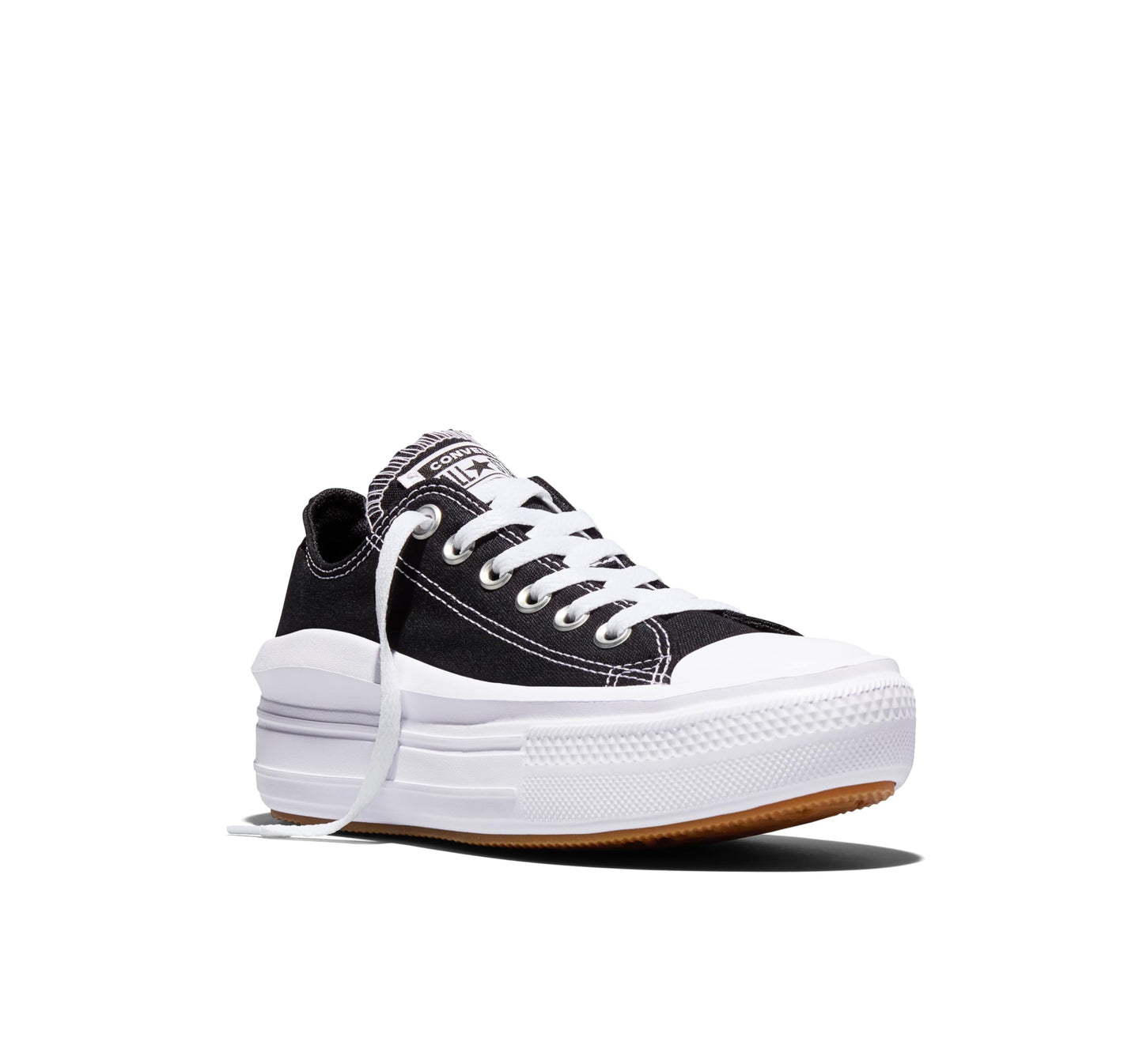 Converse Women's Chuck Taylor All Star Move Canvas Platform OX, Black/White/White, 7