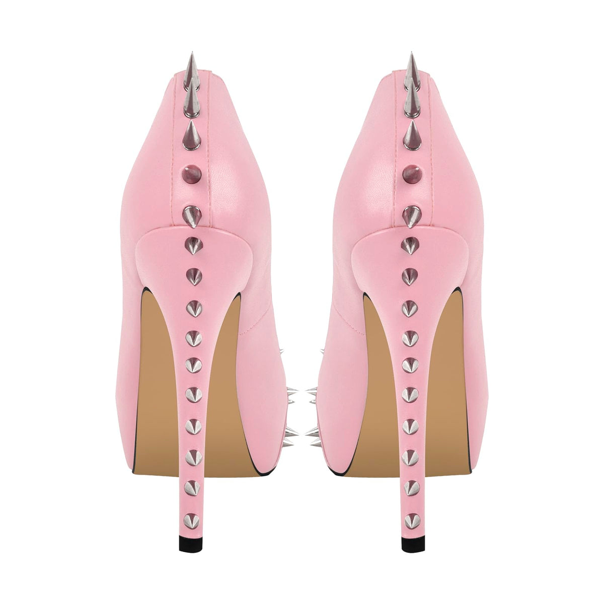 Sissy Sexy Platform Rivets Stiletto High Heel Pumps for Women  Goth Pumps Pink Nightclub Pole Dancing