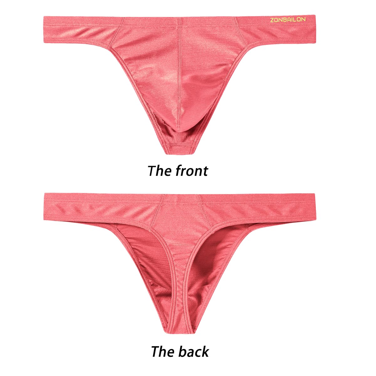 MUEBAIRES Men‘s Ice Silk Thong Sexy Pouch Bulge G String Underwear in Multiple Colors 2XL Red