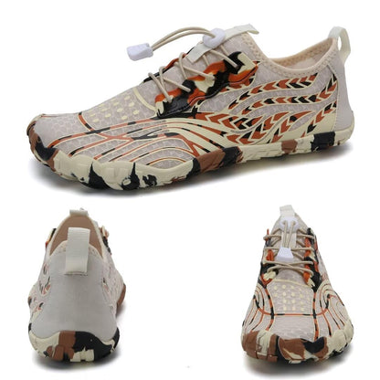 WateLves Water Shoes Men Women Barefoot Quick-Dry Aqua Sock Outdoor Athletic Sport Shoes Kayaking Boating Hiking Surfing(Brown,42)