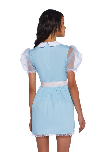 Dolls Kill Baby Doll Dress Outfit for Women- Scary Shining Twins Inspired Costume by Trickz N' Treatz - X-Small