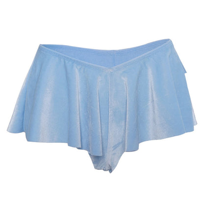 LYWBYXGS Sexy Briefs Men Panties Thongs Ruffled Skirt Dress Costume Panty Skirt Thongs Gay Male Sissy Sexy Underwear Lingerie Boxers (Color : 7007-blue, Size : L)