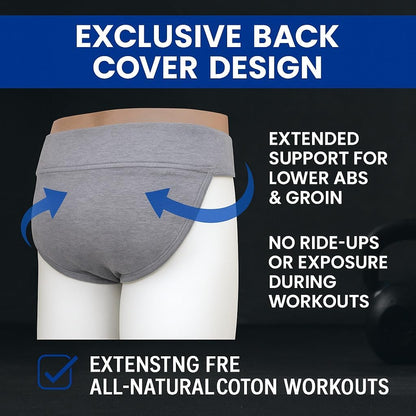 Athletic Supporter Jockstrap with Cup Pocket Organic Cotton (US, Alpha, Small, Regular, Regular, Grey - Pack of 2)