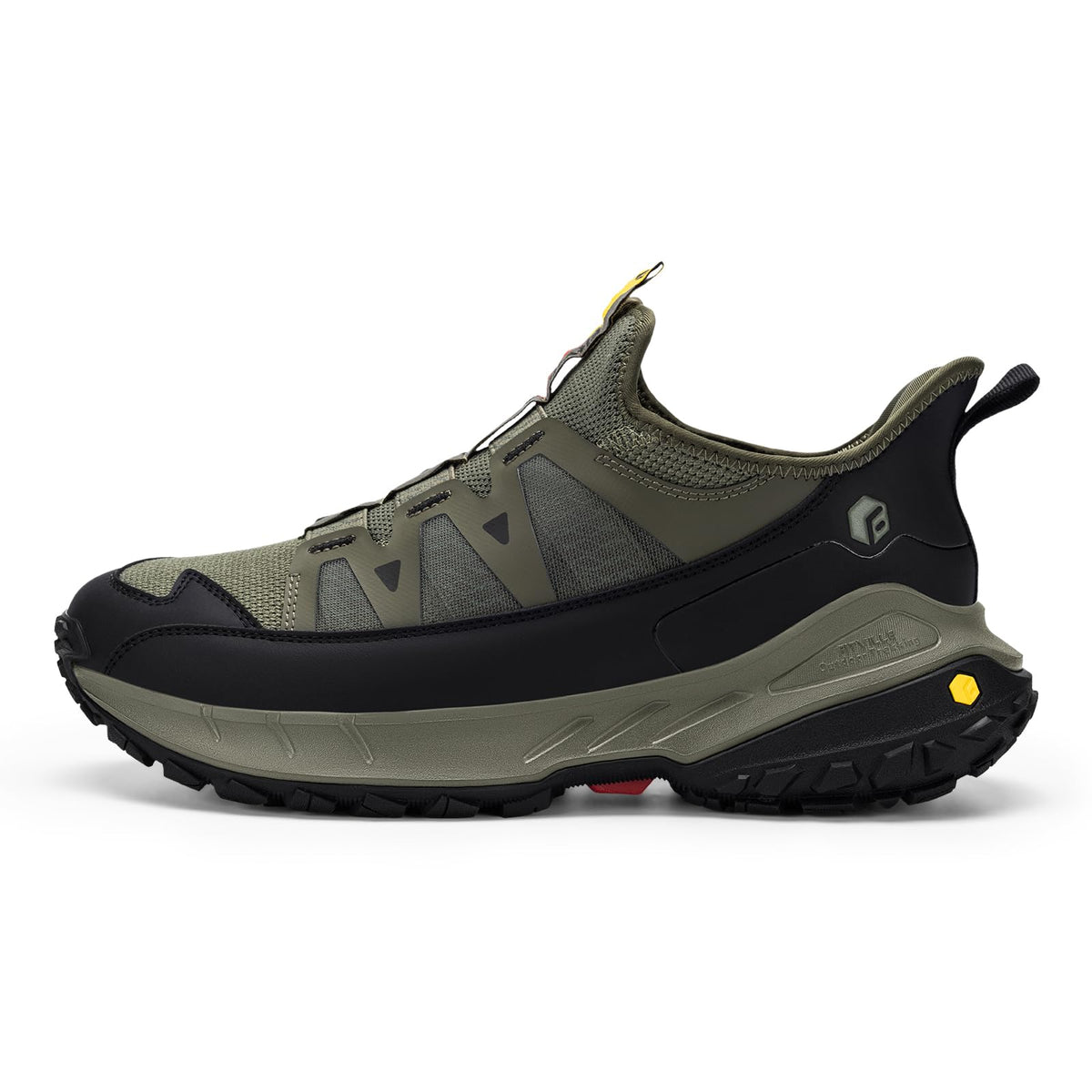 FitVille Extra Wide Sneakers for Men Slip-on Shoes, Soft Comfortable Mens Running Shoe, Slip Resistant Hiking Walking Shoes with Arch Support & Wide Toe Box Khaki Green