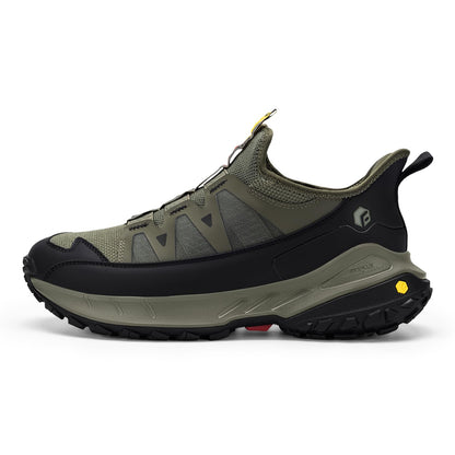 FitVille Extra Wide Sneakers for Men Slip-on Shoes, Soft Comfortable Mens Running Shoe, Slip Resistant Hiking Walking Shoes with Arch Support & Wide Toe Box Khaki Green