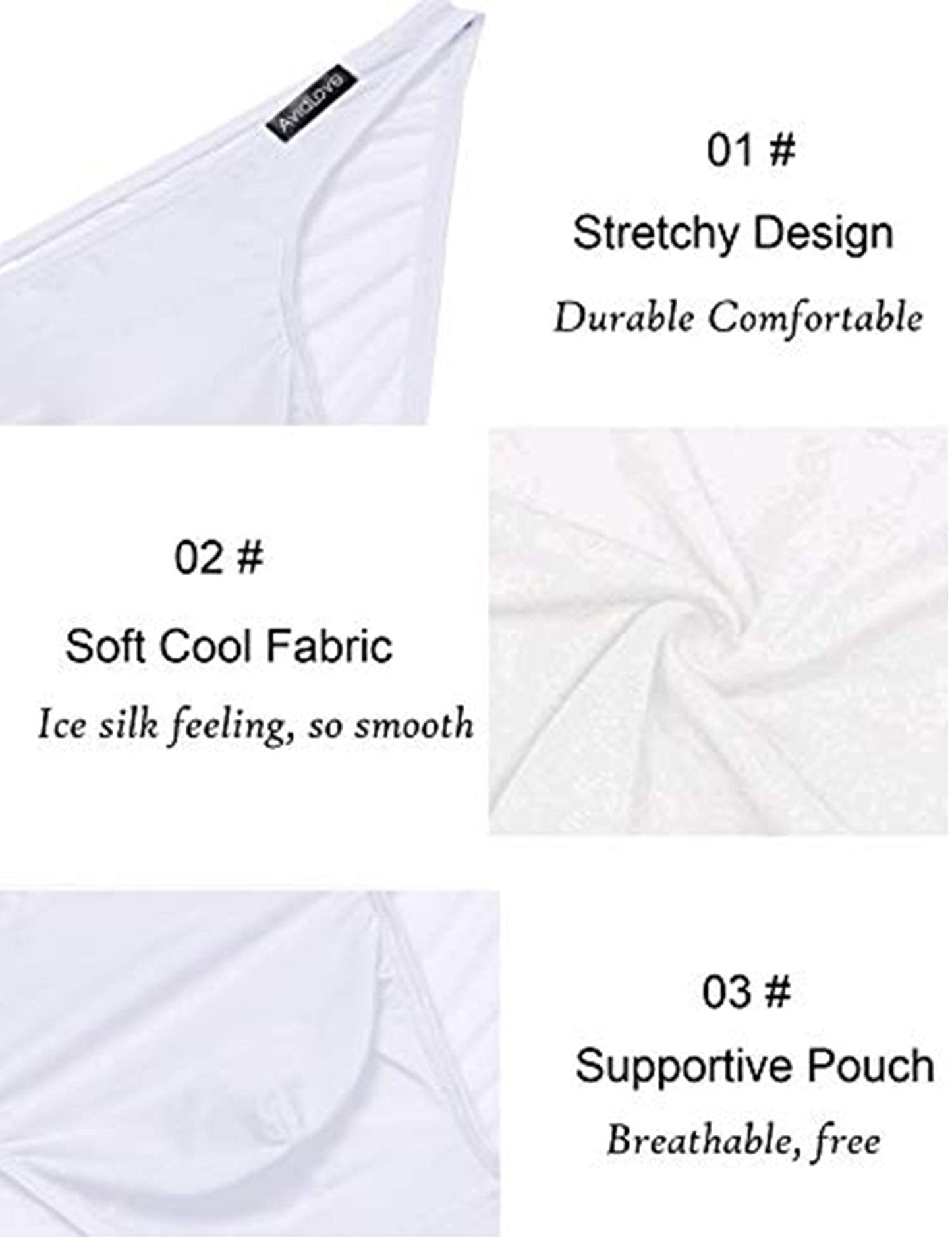 Avidlove Underwear Men's 4 Pack Classic Low Rise Stretchy Hip Briefs Bikini