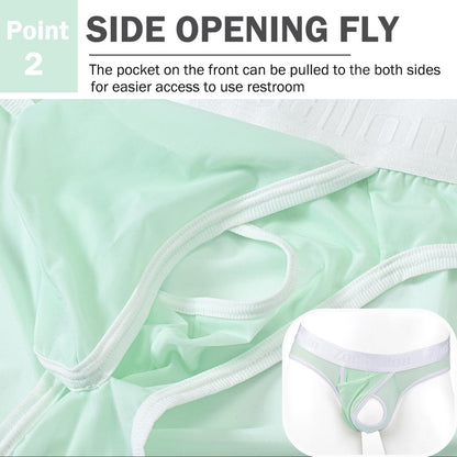 Men 's Underwear Briefs Bikini Silk Moisture Wicking Cool Breathable Underwear for Men Pouch Pack