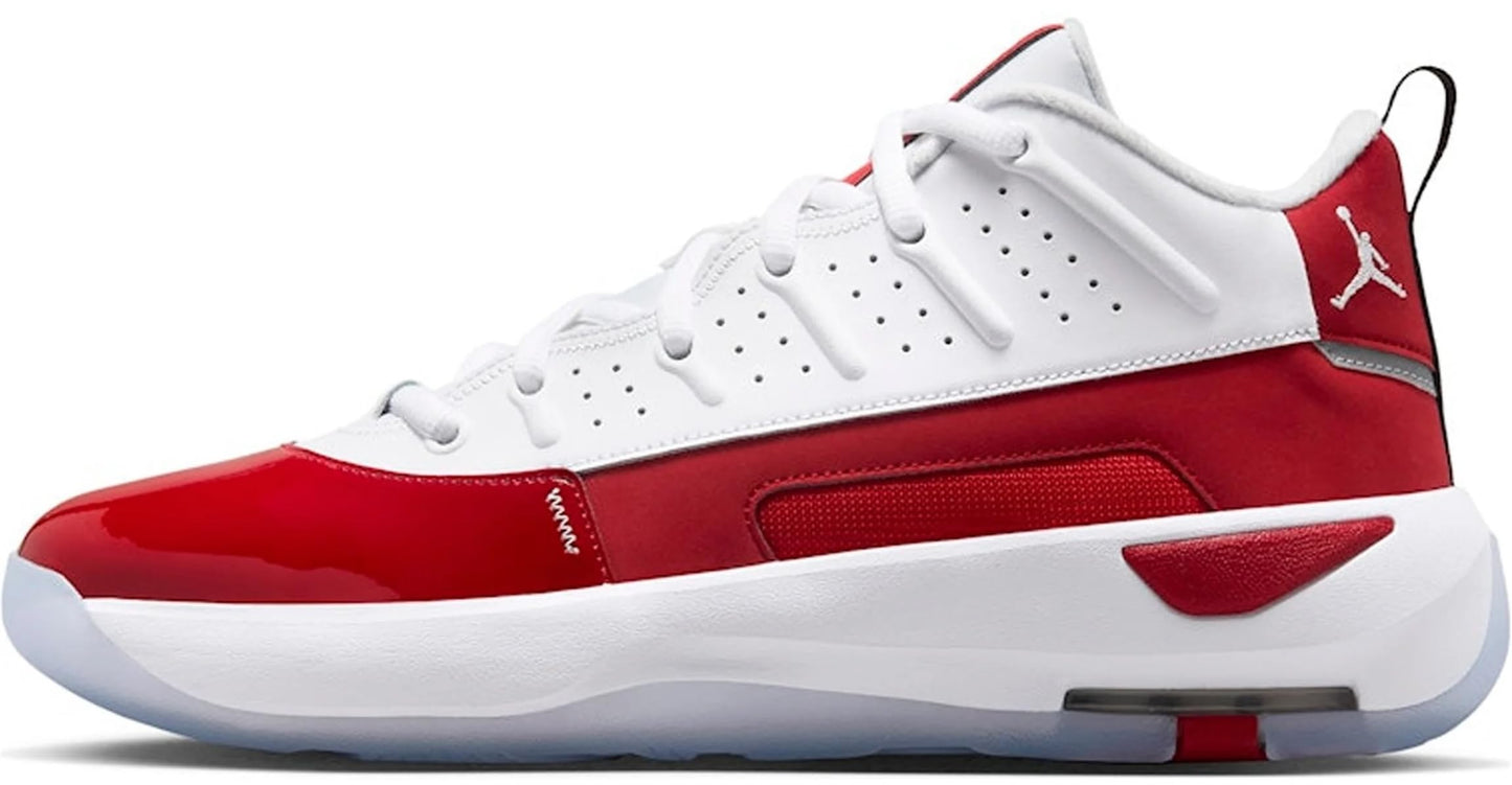 Jordan Max Aura 7 Men's Shoes (HQ2091-106, White/White-Gym Red-Black) (White/White Gym Red/Black, US Footwear Size System, Adult, Men, Numeric, Medium, 9.5)