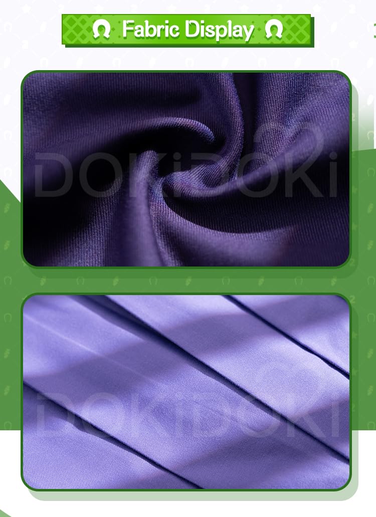 KIRA KIRA Anime Game Cosplay Costume Doki-R Winter Purple Uniform School Dress Long Sleeves Halloween Costume (XS)