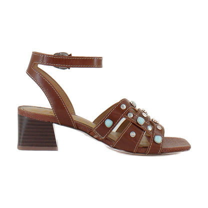 Sam Edelman Women's Wayla Heeled Sandal, Burnt Brandy Stone, 7.5
