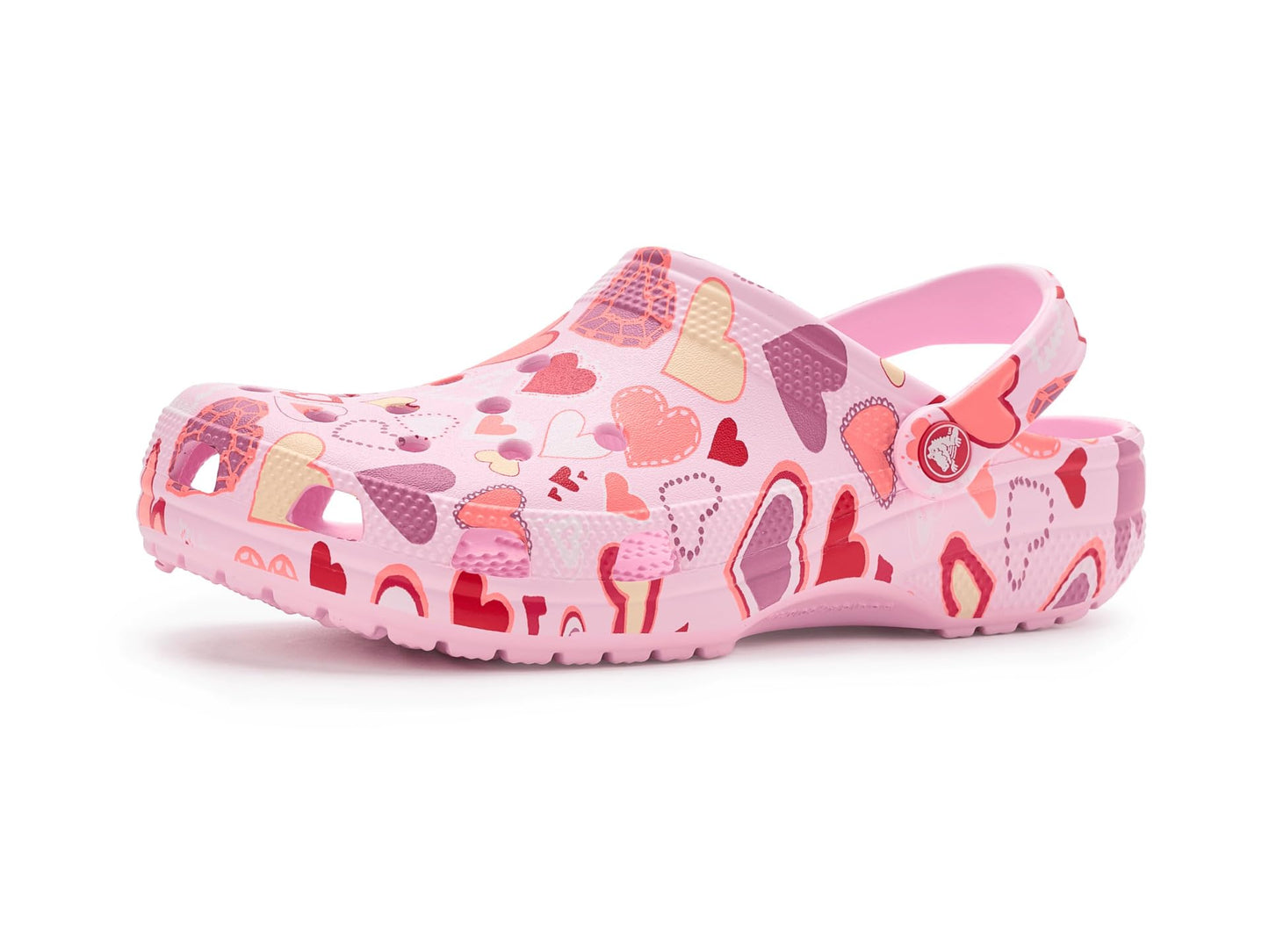 Crocs Unisex Classic Clog - Seasonal Graphic Pink Milk/Hearts Mens 9/Womens 11 Medium