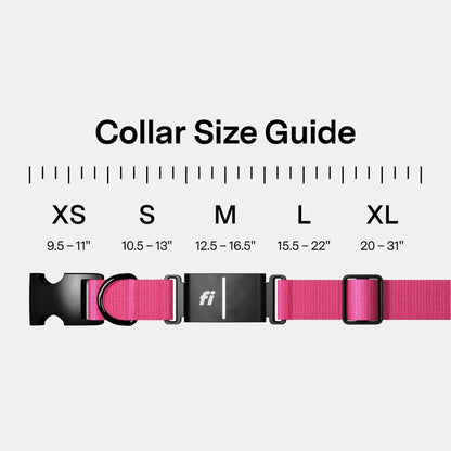 New Fi Series 3+ Smart Dog Tracker Collar [12 Month Membership Included] GPS Tracker for Dogs with Health & Behavior Monitoring, Escape Alerts, Waterproof, LED, Apple Watch Compatible (Pink, Large)