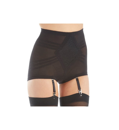 Rago Style 619 Shapette Control Brief Panty with Contour Bands, Black S/26