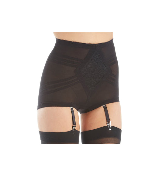 Rago Style 619 Shapette Control Brief Panty with Contour Bands, Black S/26