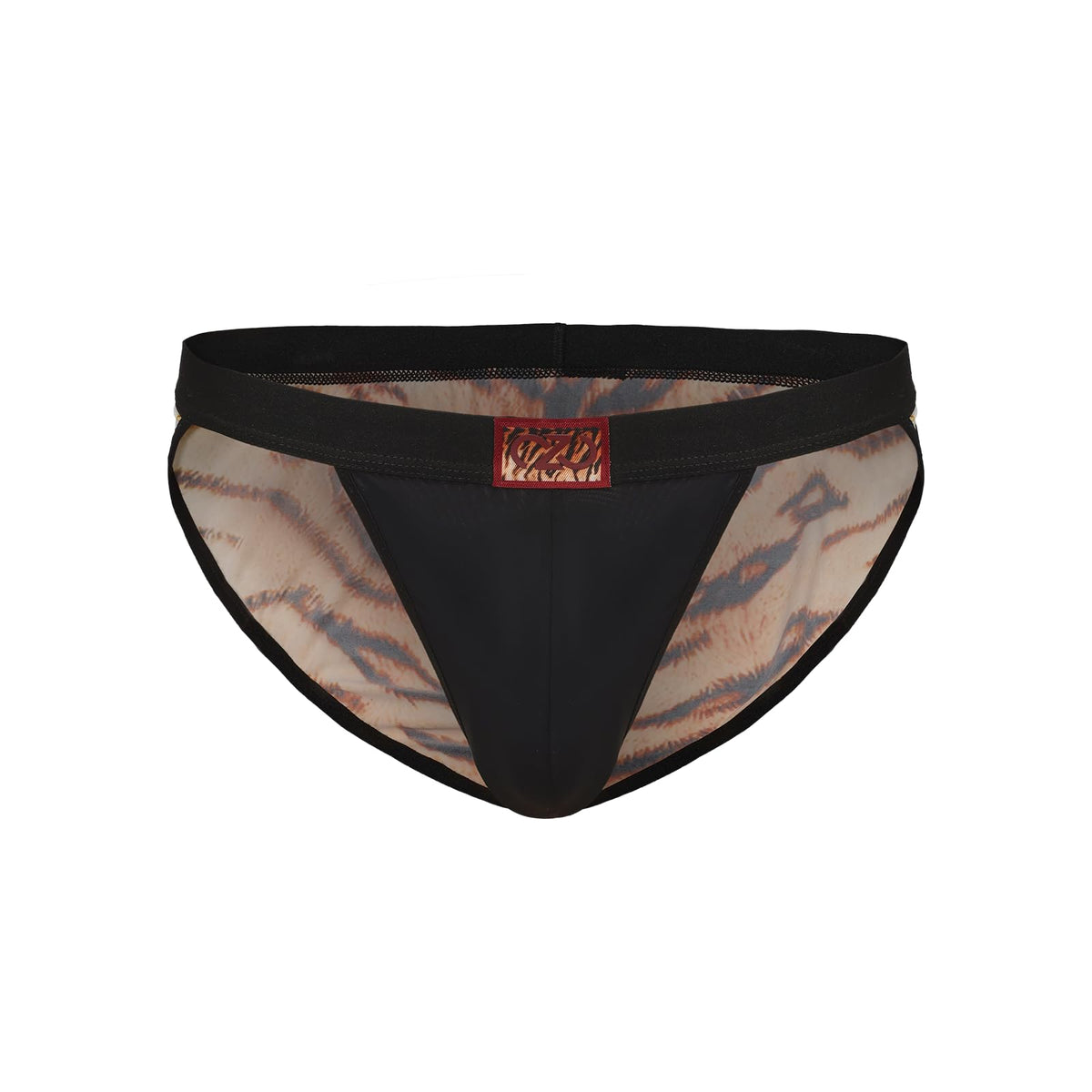 BSZN Men's Sexy Briefs, Tiger Print Wild Sexy Men Underwear, Mid Rise High Cut Tight Fit Matte Moisture Wicking Sexy Lingerie from P-Wild Roar Collection
