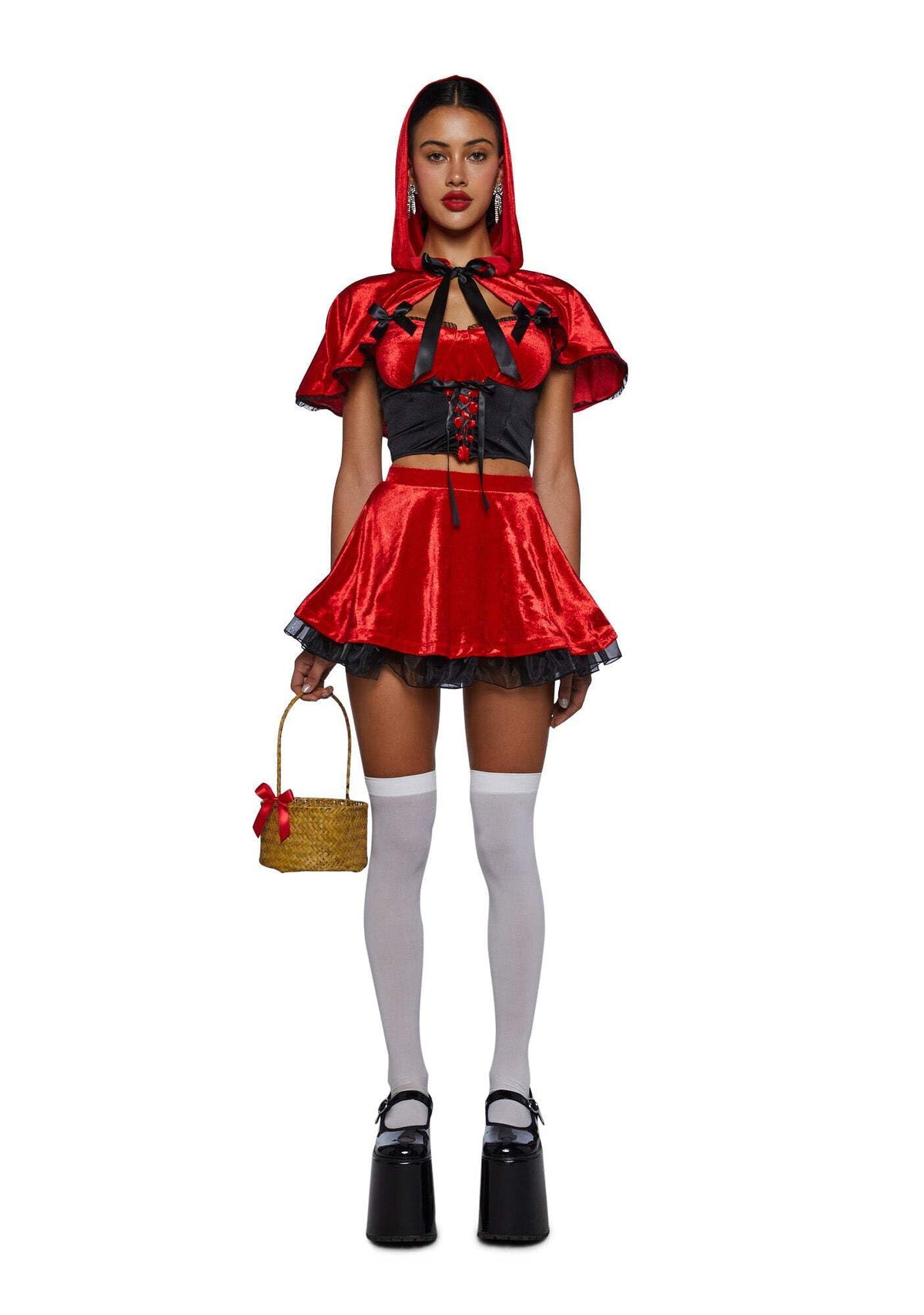Dolls Kill Through The Woods Costume Set by Trickz N' Treatz – Adult Fairytale Halloween Outfit, X-Large