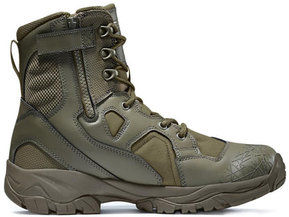 CQR Men's Military Tactical Boots, Lightweight 6 Inches Hiking Combat Boot Durable Breathable Outdoor Work Motorcycle Footwear, Patrol 6 With Zipper Soil Green, 11