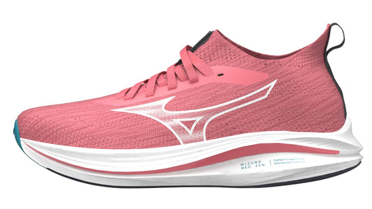 Mizuno Women's Neo Zen Running Shoe | Neutral Road-Trail Runner | Striking Coral-White | US Womens 8