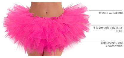 Sissy Crossdressing Tutu Skirts for Women Hot Pink Tutus Neon Pink Plus Size