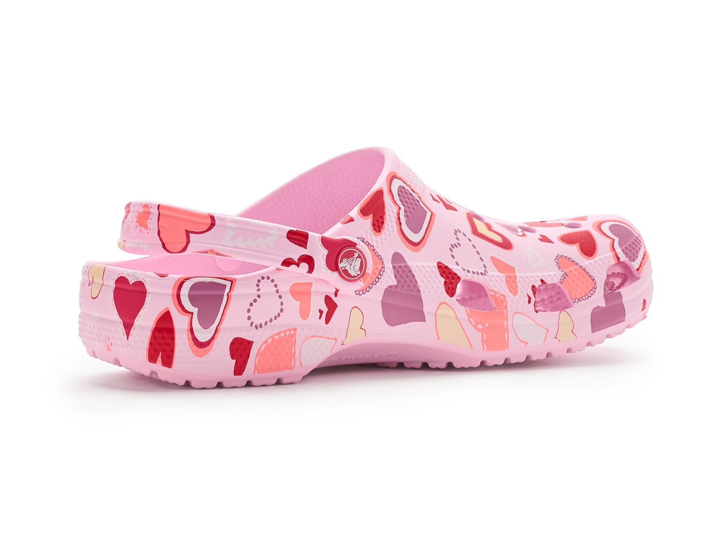 Crocs Unisex Classic Clog - Seasonal Graphic Pink Milk/Hearts Mens 9/Womens 11 Medium